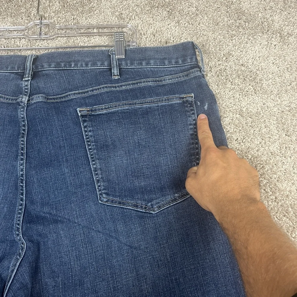 Banana‎ Republic Jeans Mens 44x34 Blue Skinny Fit Stretch Denim Pants Distressed